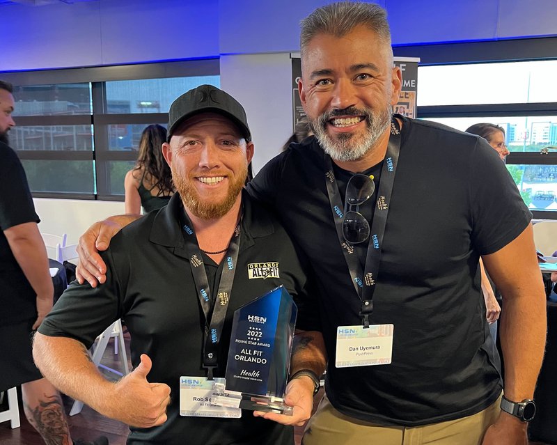 Robert Schwartz with PushPress CEO Dan Uyemura