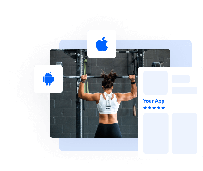 an example of the PushPress branded gym member app